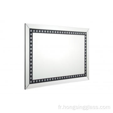 Miroir rectangulaire et suspendu noir